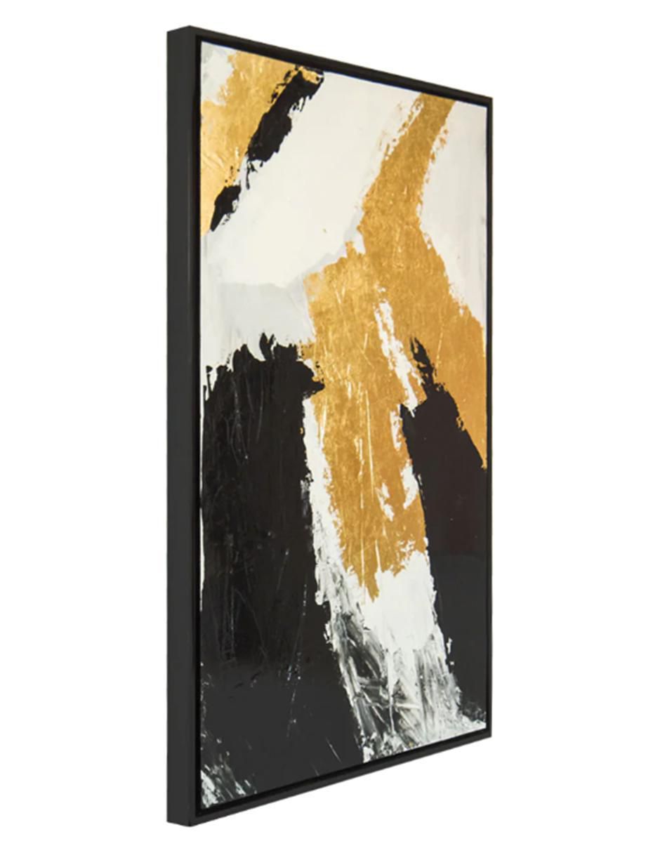 Cuadro decorativo Abstract golden & black 6