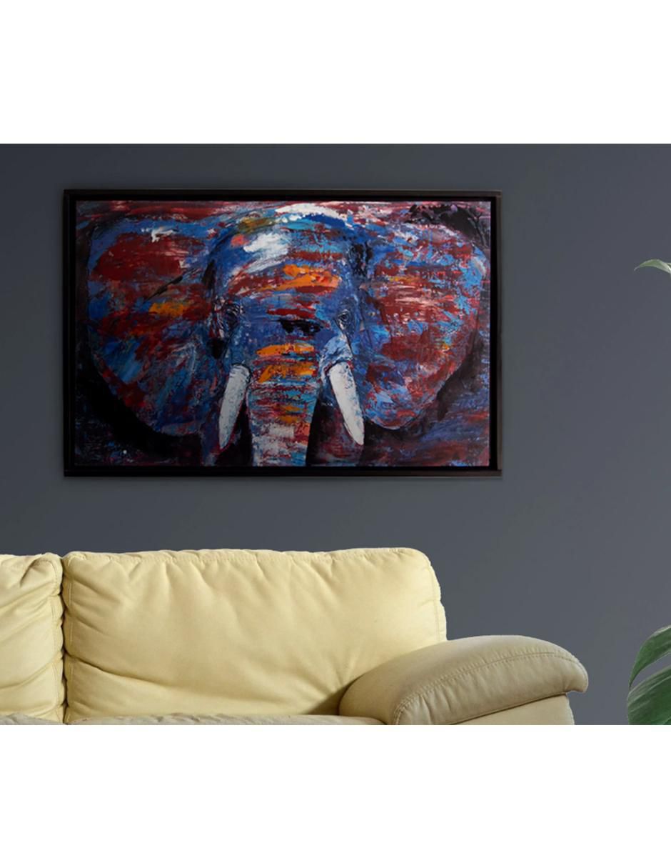 Cuadro decorativo Ecléctico Abstract color elephant