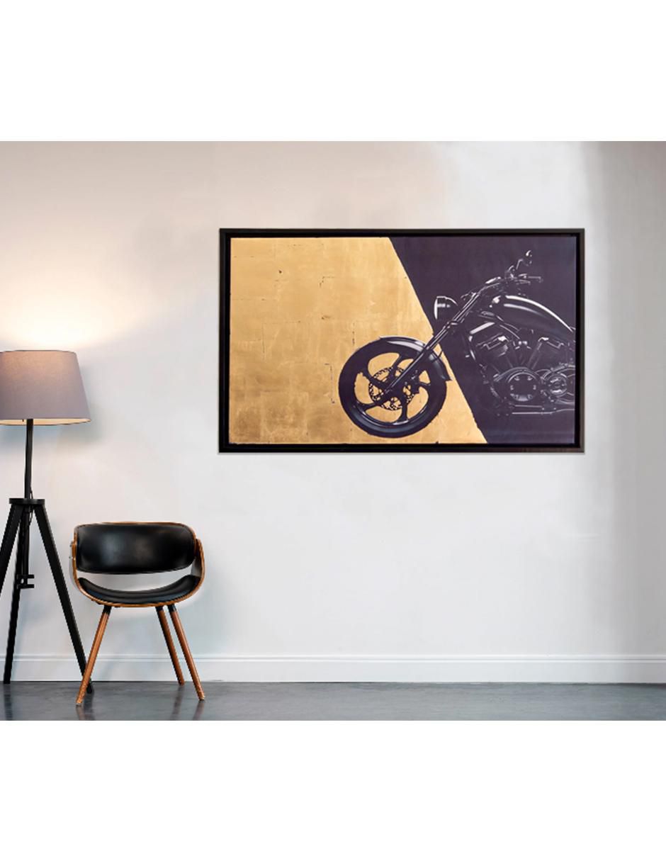 Cuadro decorativo Ecléctico Figurativo gold moto