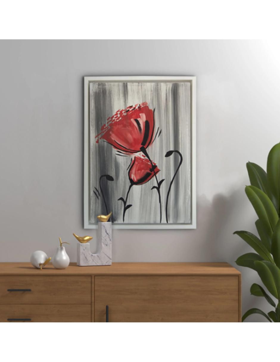 Cuadro decorativo Figurativo red flower 3