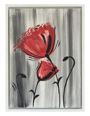 Cuadro decorativo Ecléctico Figurativo red flower