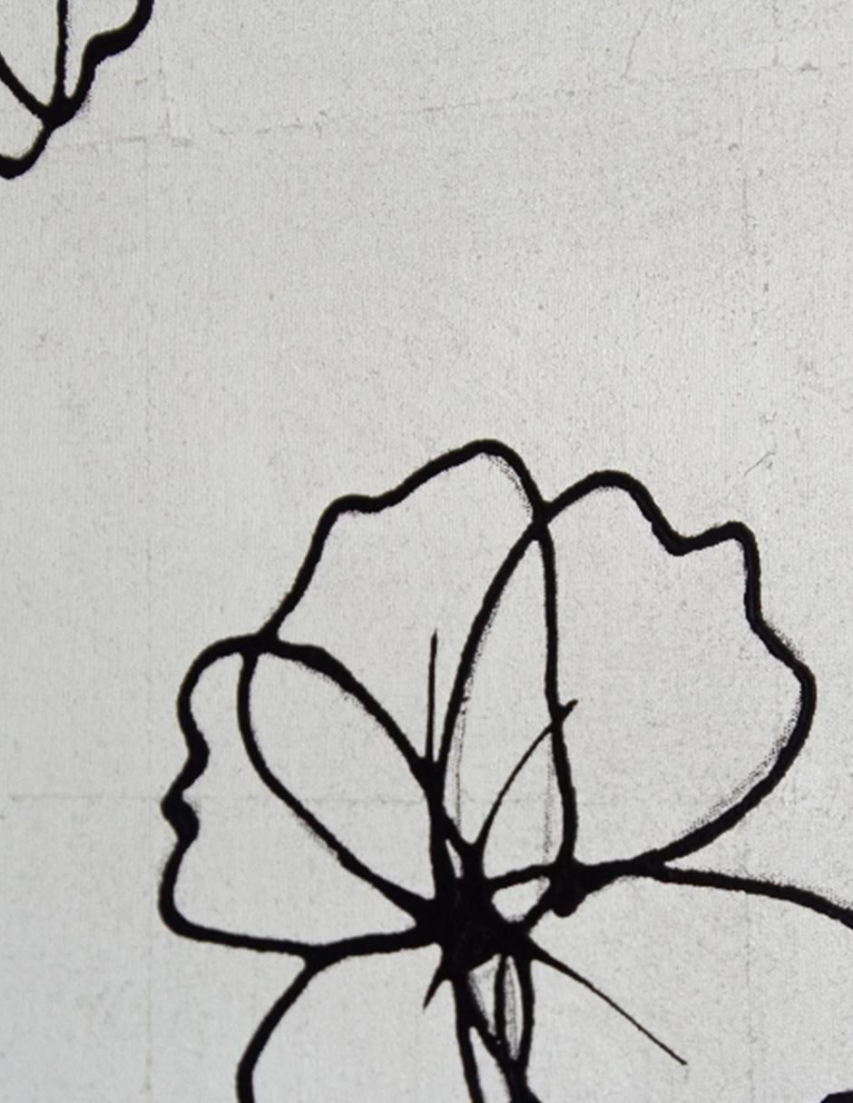 Cuadro decorativo Ecléctico Figurativo silver flower
