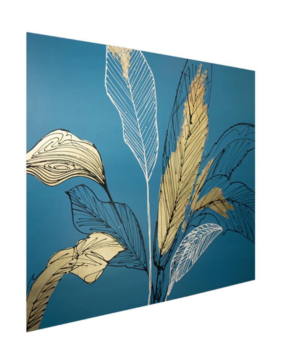 Cuadro decorativo Ecléctico Figurativo índigo floral