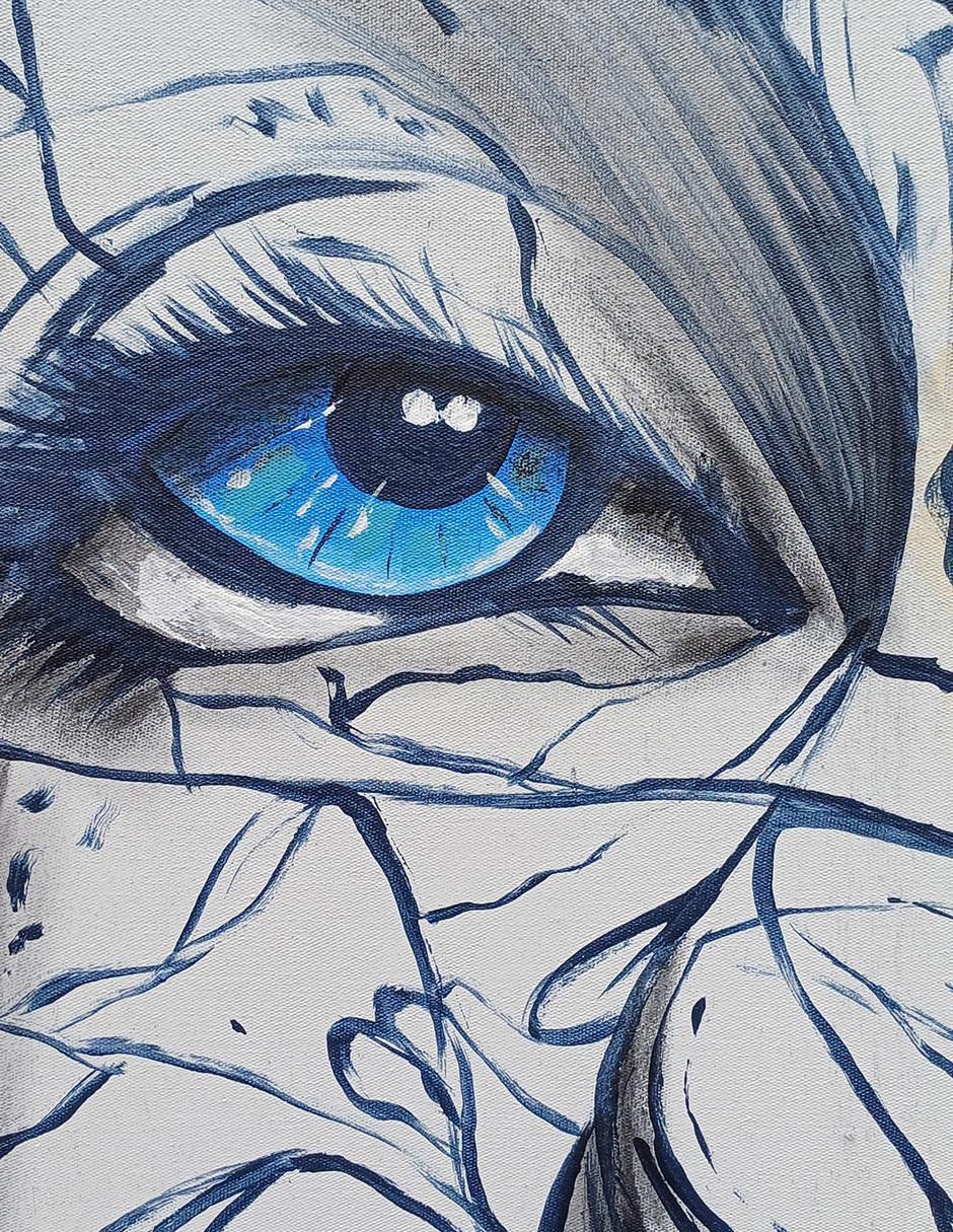 Cuadro decorativo Rostro blue eye 6