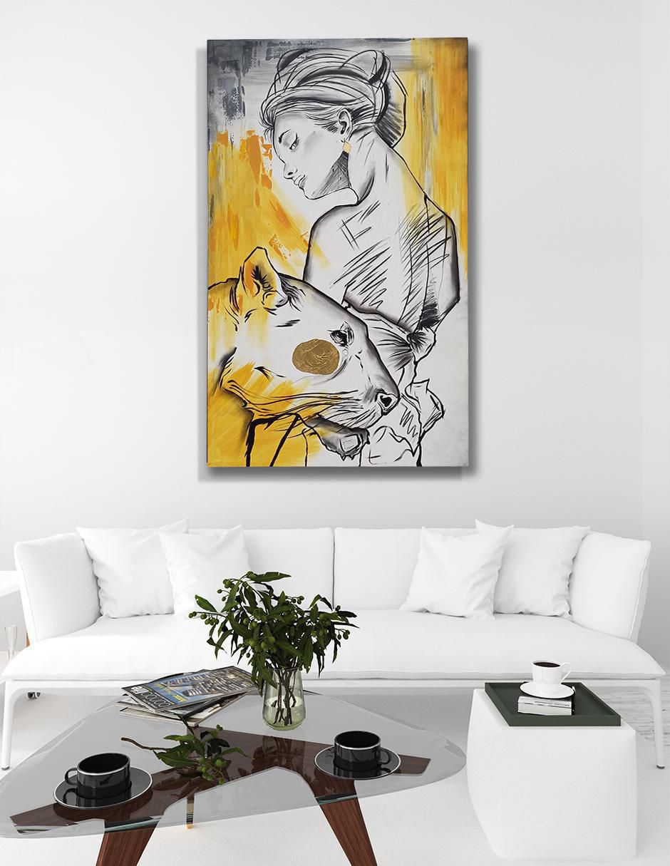 Cuadro decorativo Ecléctico Figurativo leona