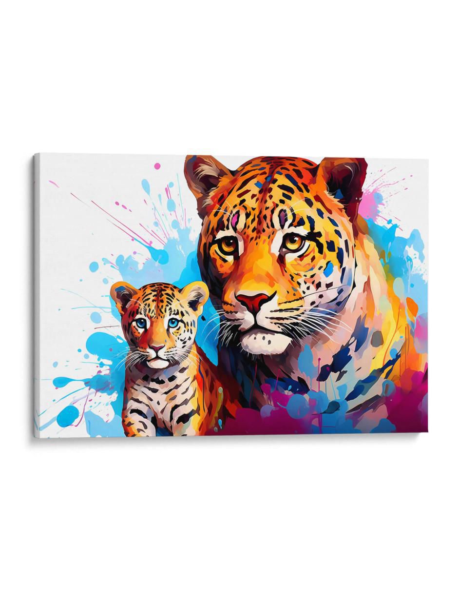 Cuadro decorativo Canvas Lab Familia jaguar