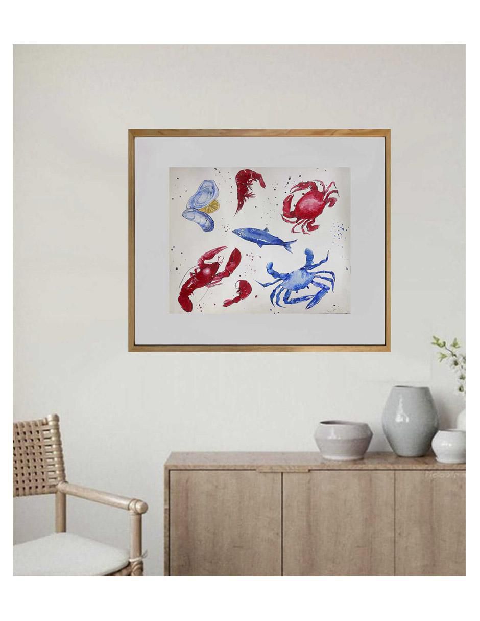 Pintura Frutas Del Mar técnica acrílico Frutas Del Mar 4