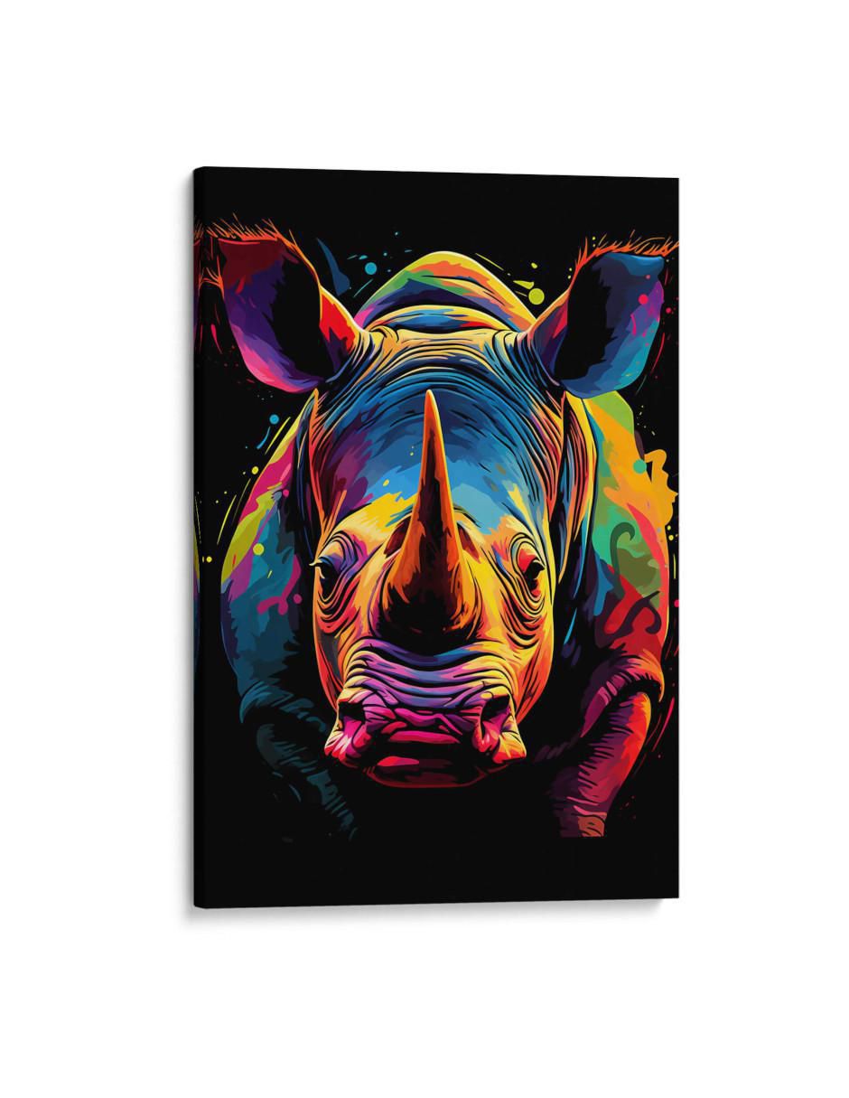 Cuadro decorativo Canvas Lab Rinoceronte