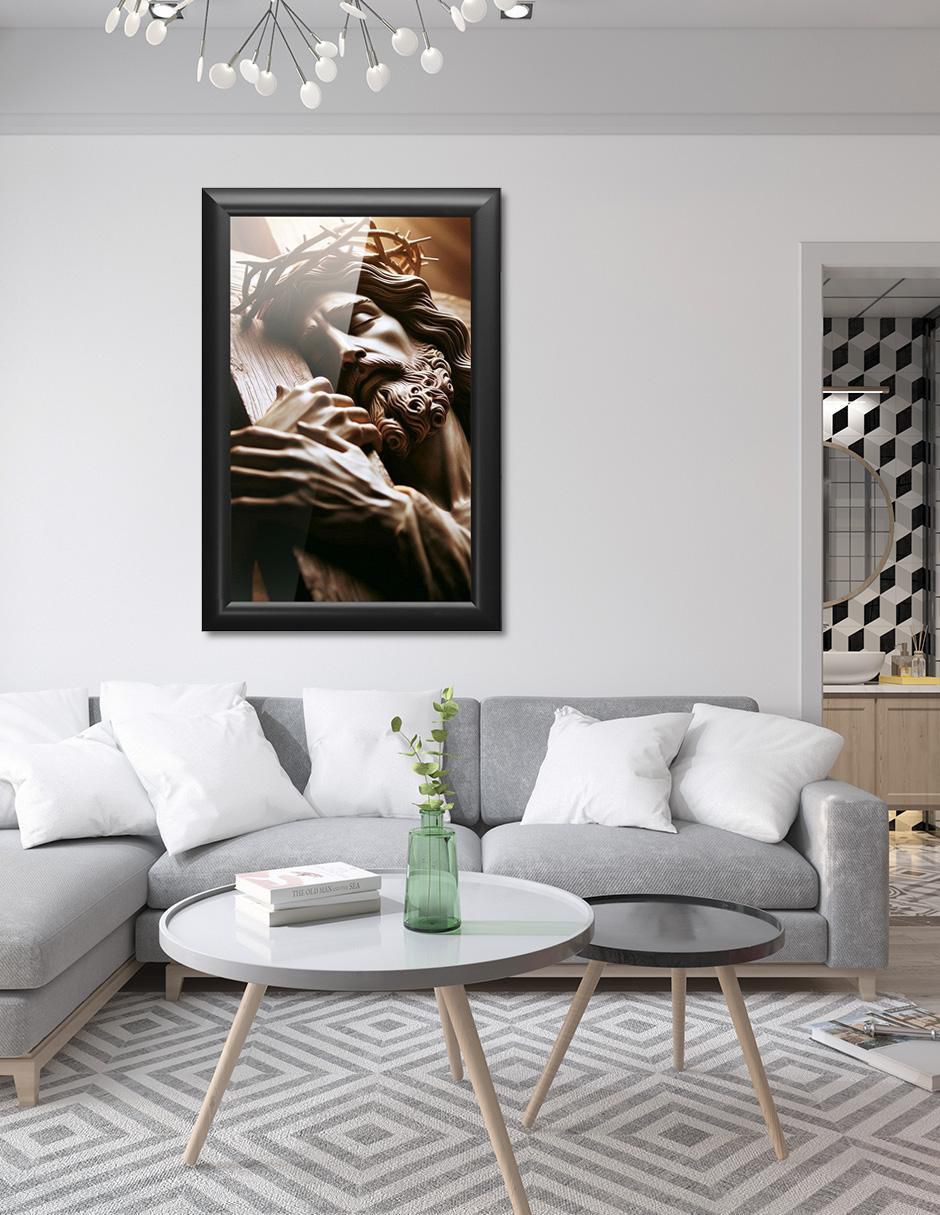 Cuadro decorativo Pixelarte Religión