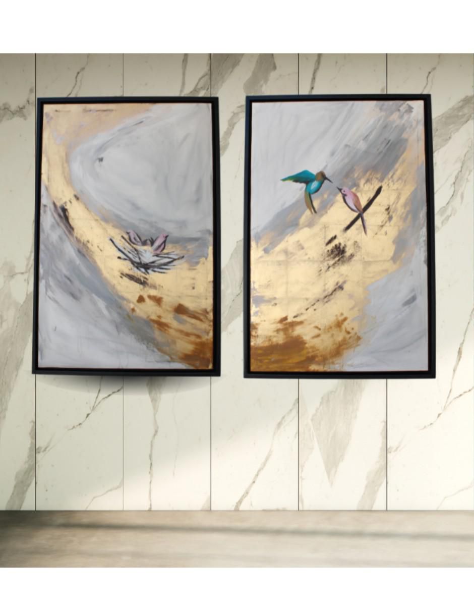 Cuadro decorativo Ecléctico Set el vuelo del hogar