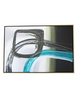 Cuadro decorativo Ecléctico Anillos bicolor abstractos