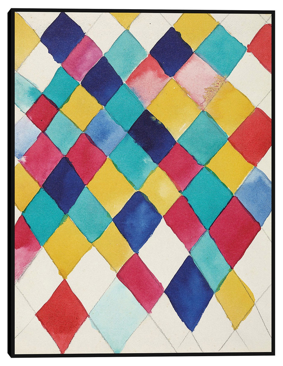 Cuadro decorativo Farbstudie mit Rauten (1913) técnica mixta Colores