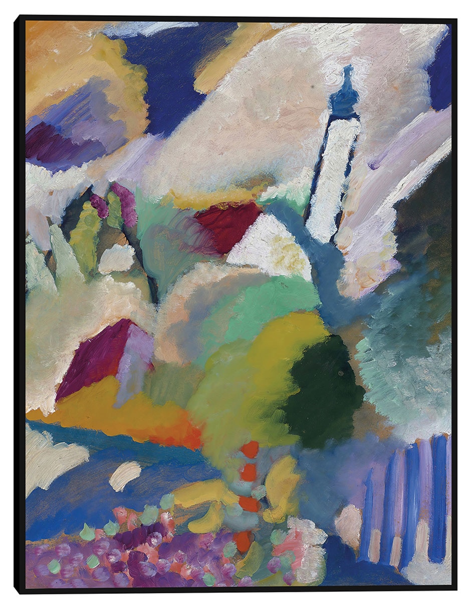 Cuadro decorativo Murnau con iglesia I (1910) técnica mixta Colores