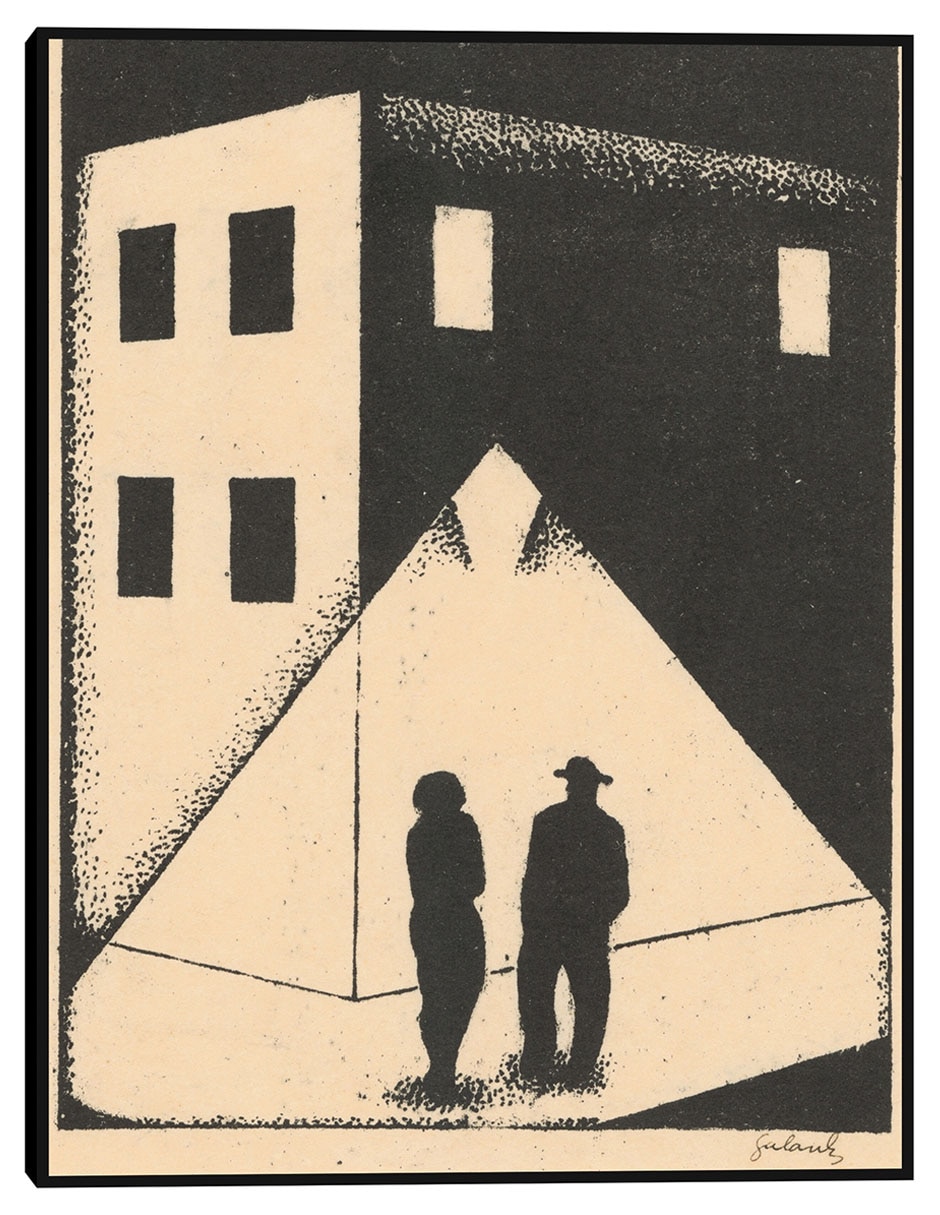 Cuadro decorativo El encuentro (1924) técnica mixta Gente 1