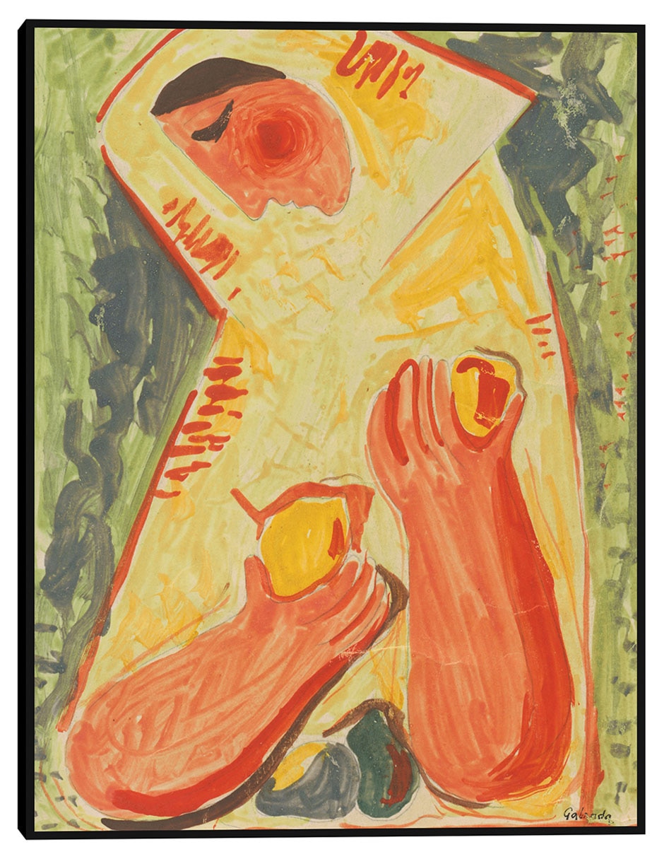 Cuadro decorativo Mujer con frutas (1937-1938) técnica mixta Formas Cuadro decorativo Mujer con frutas (1937-1938) técnica mixta Formas