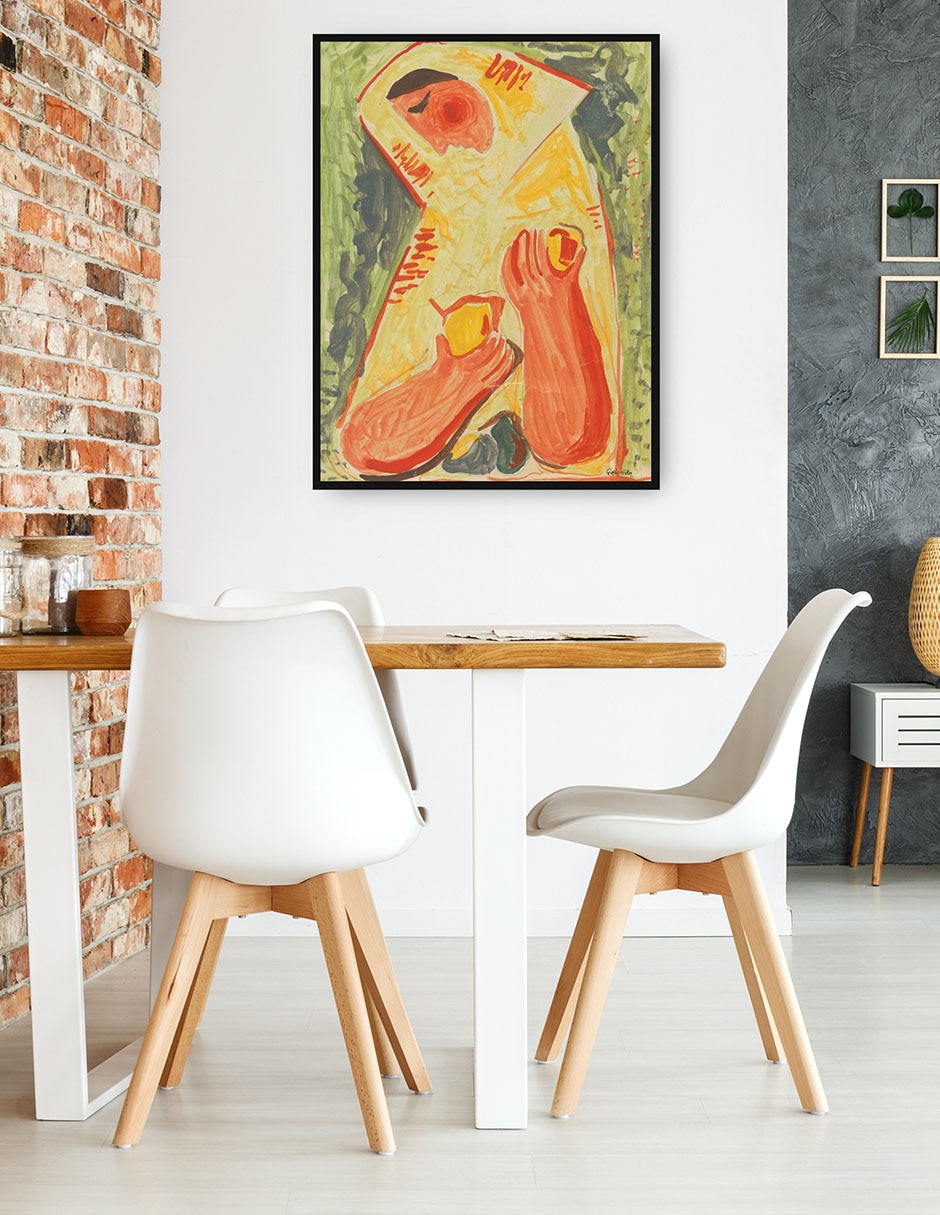 Cuadro decorativo Mujer con frutas (1937-1938) técnica mixta Formas 4