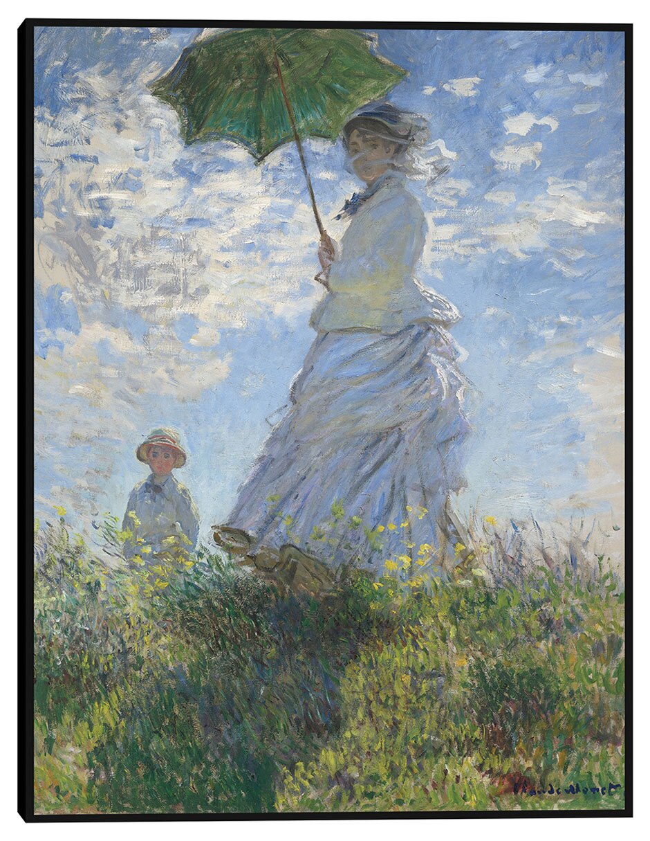 Cuadro decorativo Mujer con sombrilla – Madame Monet y su hijo (1875) técnica mixta Retratos Cuadro decorativo Mujer con sombrilla – Madame Monet y su hijo (1875) técnica mixta Retratos