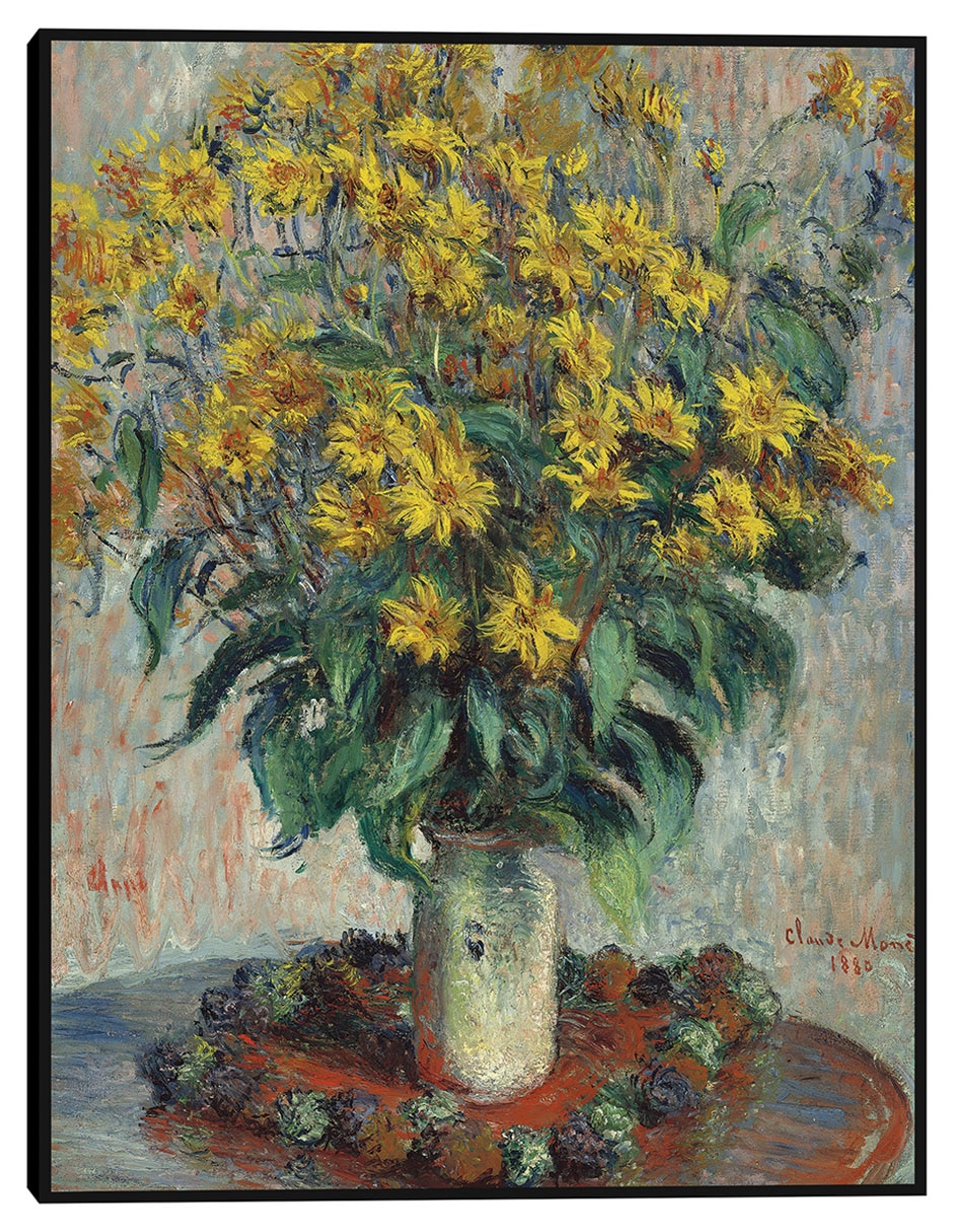 Cuadro decorativo Flores de alcachofa de Jerusalén (1880) técnica mixta Floreros Cuadro decorativo Flores de alcachofa de Jerusalén (1880) técnica mixta Floreros