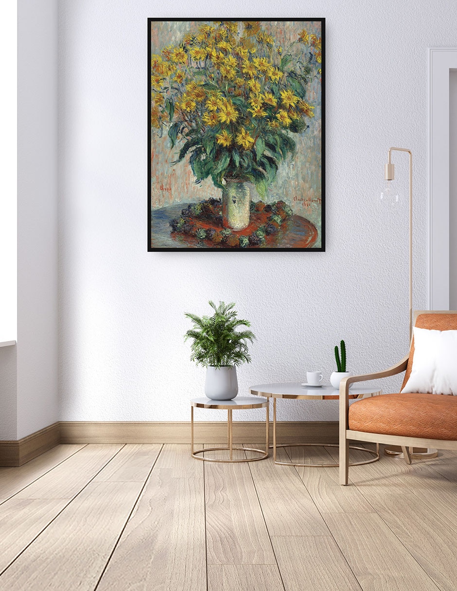 Cuadro decorativo Flores de alcachofa de Jerusalén (1880) técnica mixta Floreros 4