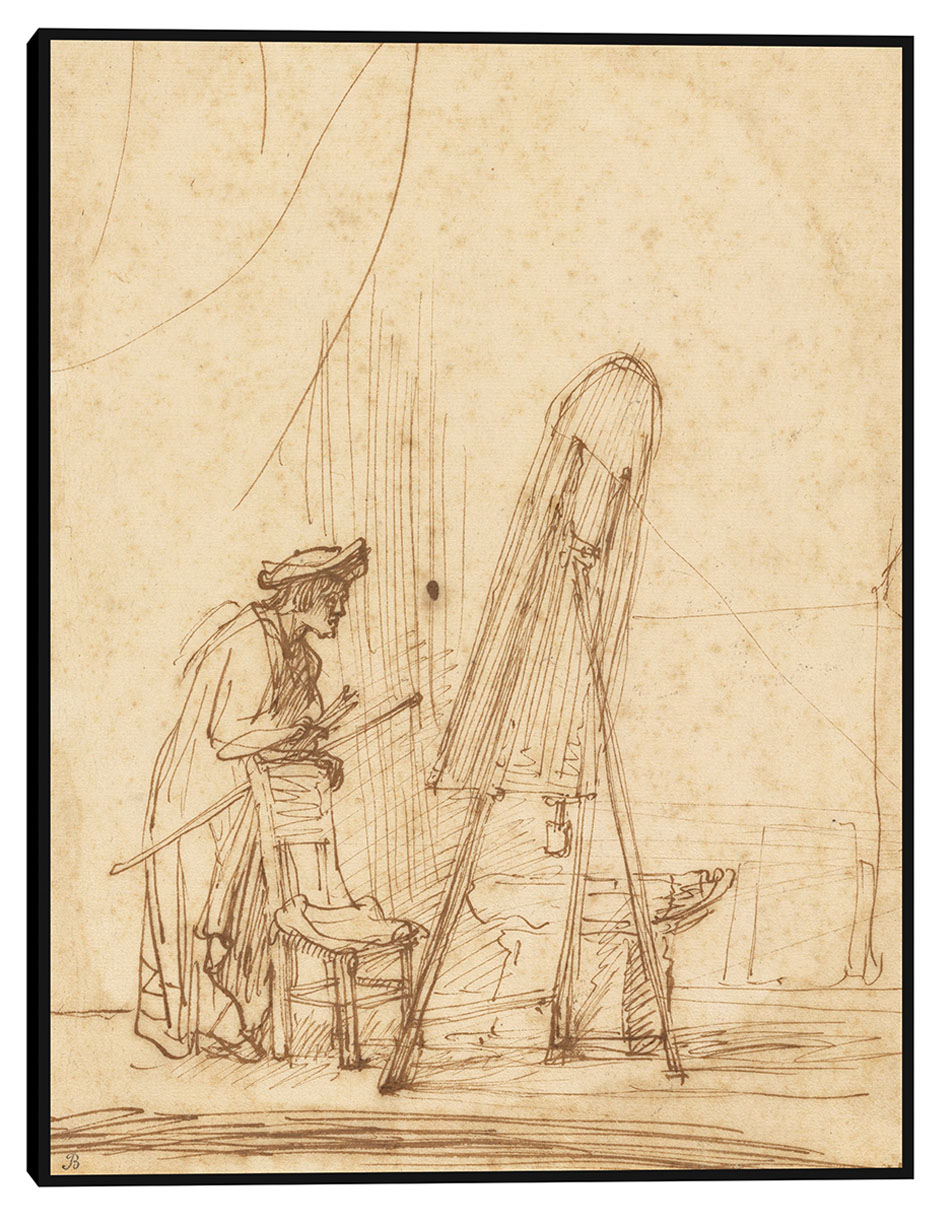Cuadro decorativo Un artista en su estudio (1630) técnica mixta Formas