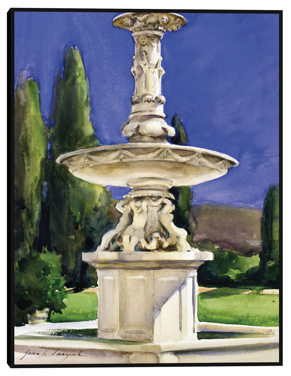 Cuadro decorativo Fuente de mármol en Italia (ca. 1907) técnica mixta Colores Cuadro decorativo Fuente de mármol en Italia (ca. 1907) técnica mixta Colores