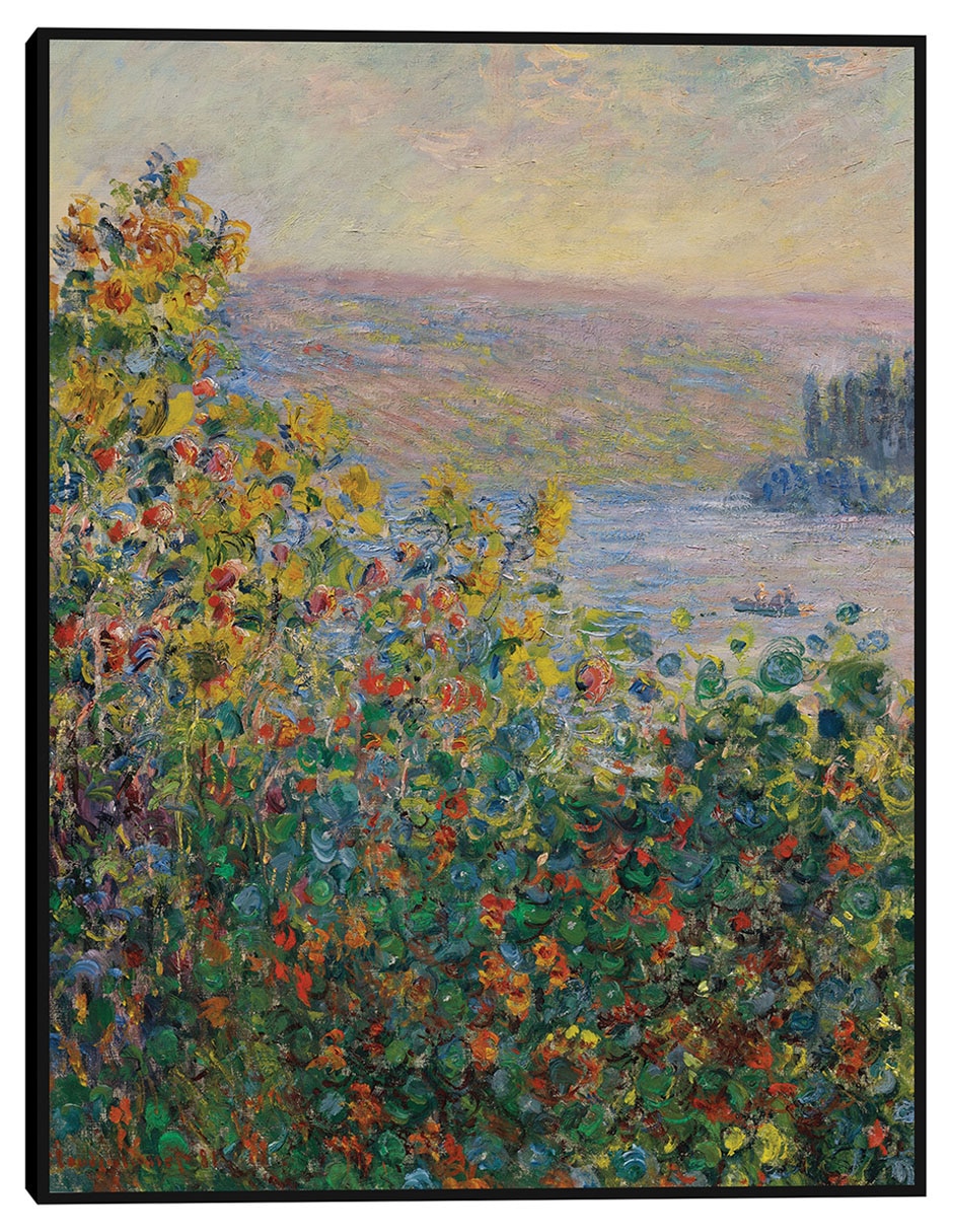 Cuadro decorativo Parterres de flores en Vétheuil (1881) técnica mixta Cuadro decorativo Parterres de flores en Vétheuil (1881) técnica mixta