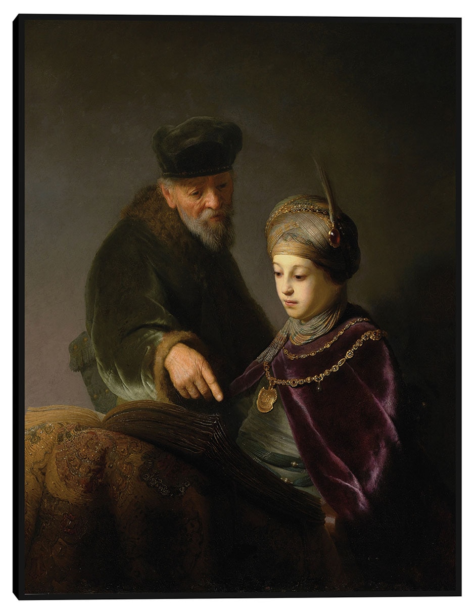 Cuadro decorativo Un joven erudito y su tutor (alrededor de 1629-1630) técnica mixta Colores Cuadro decorativo Un joven erudito y su tutor (alrededor de 1629-1630) técnica mixta Colores