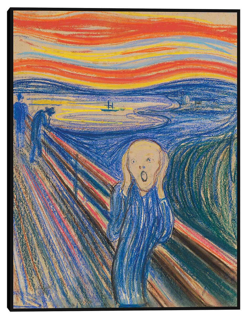 Cuadro decorativo El grito (1895) técnica mixta Formas