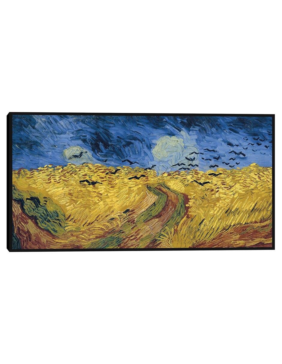 Cuadro decorativo Campo de trigo con cuervos (1890) técnica mixta Campos