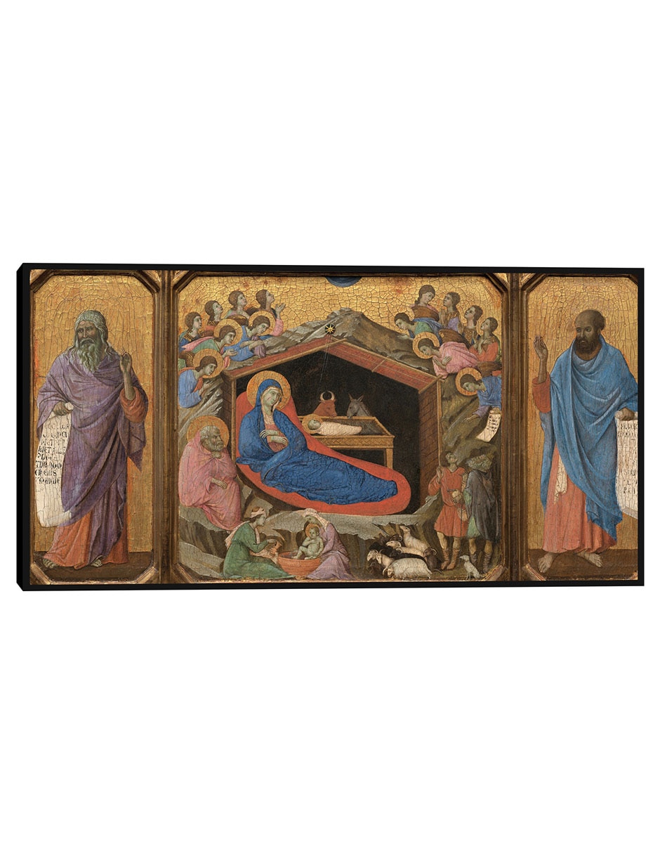 Cuadro decorativo La Natividad Con Los Profetas Isaías Y Ezequiel, 1308-1311 técnica mixta Figuras Celestiales Cuadro decorativo La Natividad Con Los Profetas Isaías Y Ezequiel, 1308-1311 técnica mixta Figuras Celestiales