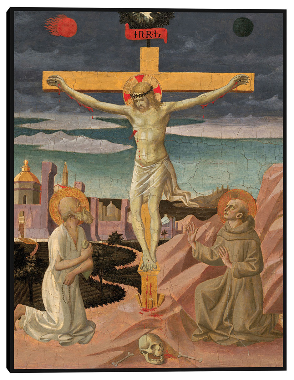 Cuadro decorativo La Crucifixión con San Jerónimo y San Francisco, c. 1445/1450 técnica mixta Figuras Celestiales
