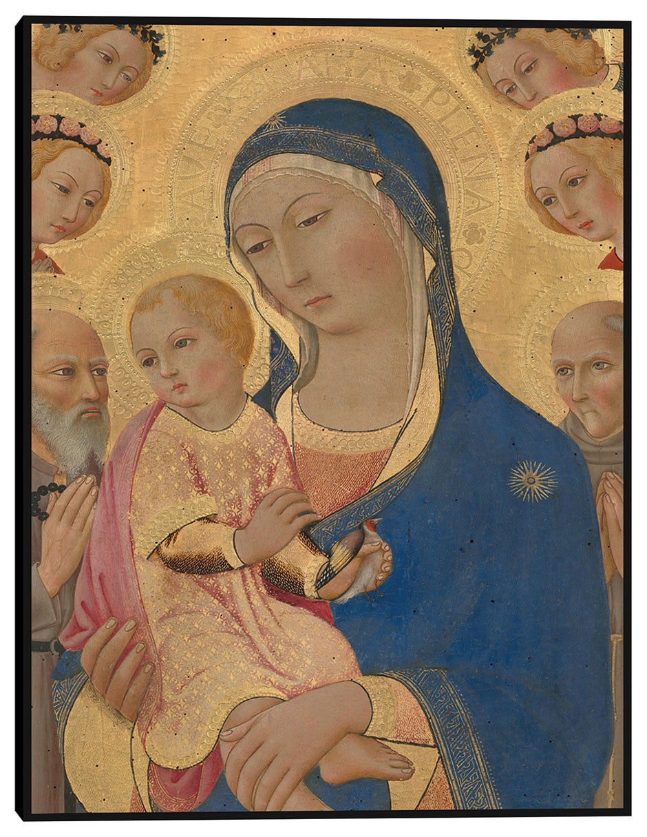Cuadro decorativo La Virgen y el Niño con San Jerónimo, San Bernardino y Ángeles c. 1460/1470 técnica mixta Vírgenes