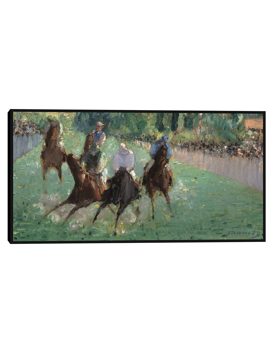 Cuadro decorativo En las carreras (c. 1875) técnica mixta Gente