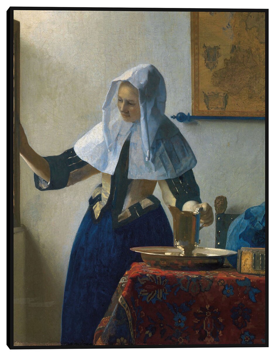 Cuadro decorativo Mujer joven con una jarra de agua (ca. 1662) técnica mixta Gente Cuadro decorativo Mujer joven con una jarra de agua (ca. 1662) técnica mixta Gente