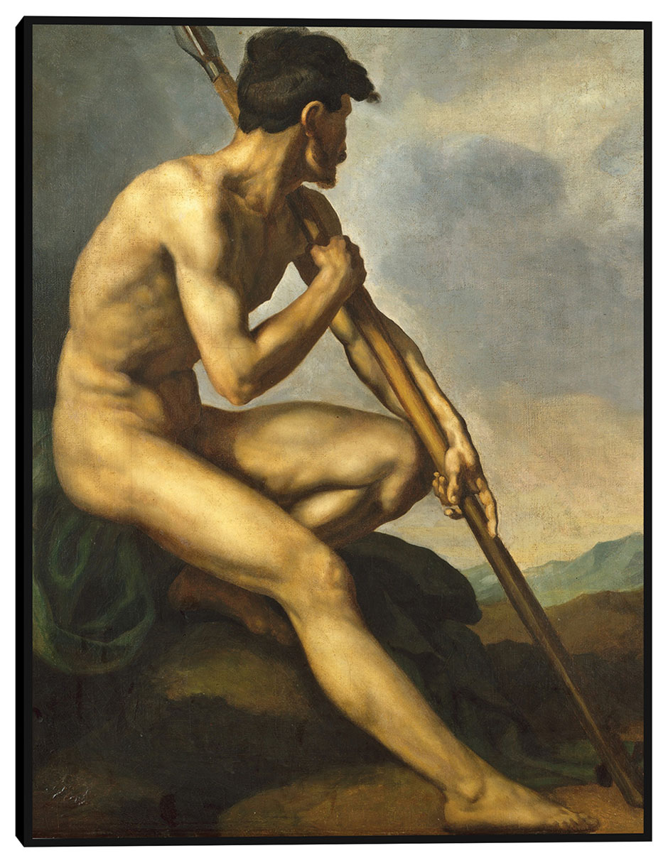 Cuadro decorativo Guerrero desnudo con lanza c. 1816 técnica mixta Gente Cuadro decorativo Guerrero desnudo con lanza c. 1816 técnica mixta Gente