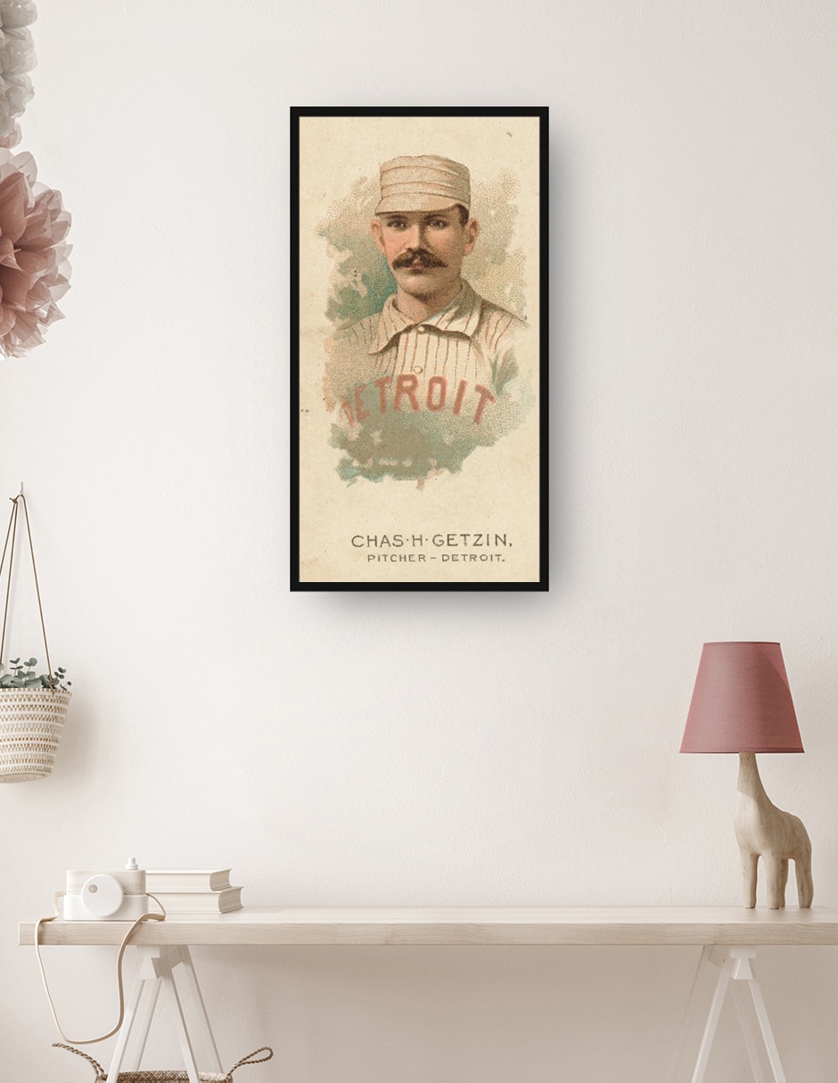 Cuadro decorativo técnica mixta Base Ball 4