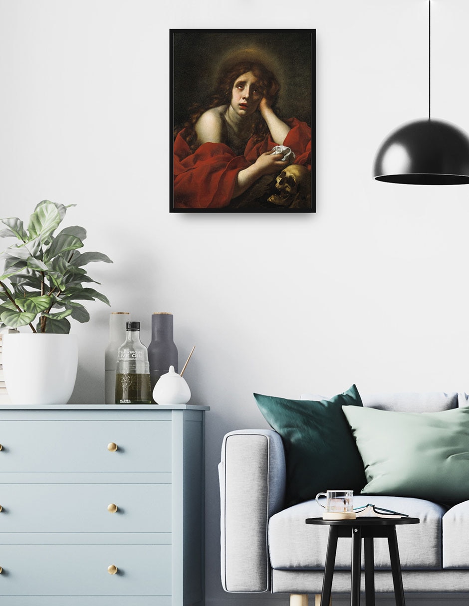 Cuadro decorativo La Penitente María Magdalena técnica mixta Figuras Celestiales 4
