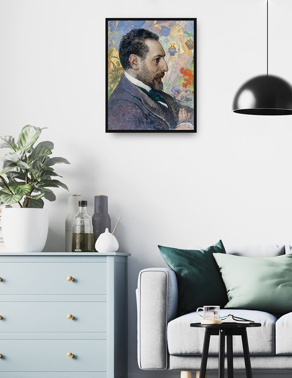 Cuadro decorativo Retrato De Óscar Levertin (1906) técnica mixta Gente 2