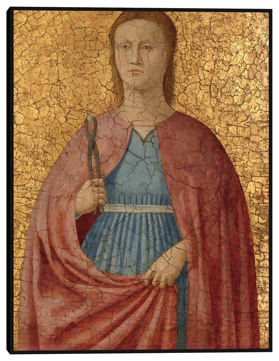 Cuadro decorativo Santa Apolonia técnica mixta Figuras Celestiales Cuadro decorativo Santa Apolonia técnica mixta Figuras Celestiales