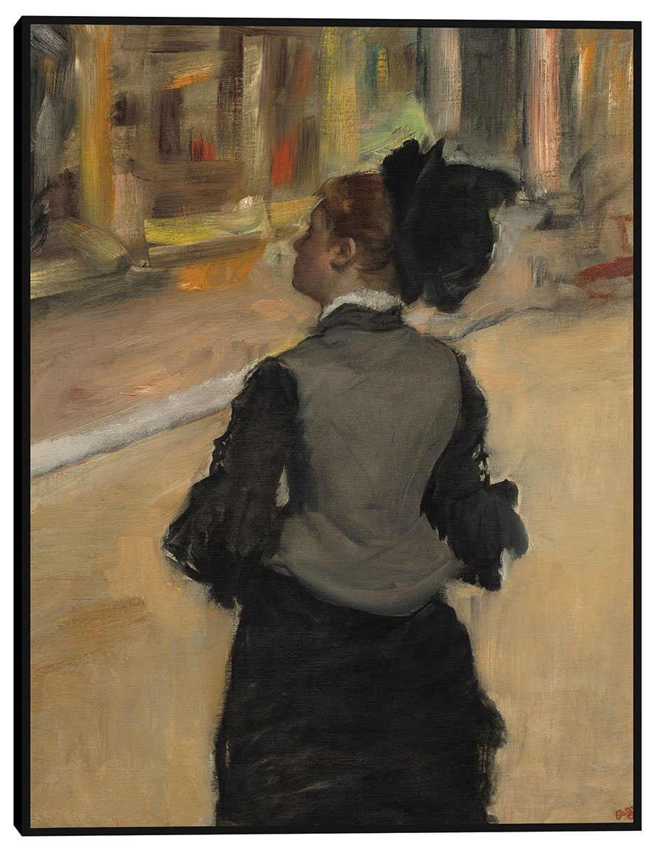 Cuadro decorativo Mujer vista desde atrás (visita a un museo), c. 1879-1885 técnica mixta Gente Cuadro decorativo Mujer vista desde atrás (visita a un museo), c. 1879-1885 técnica mixta Gente