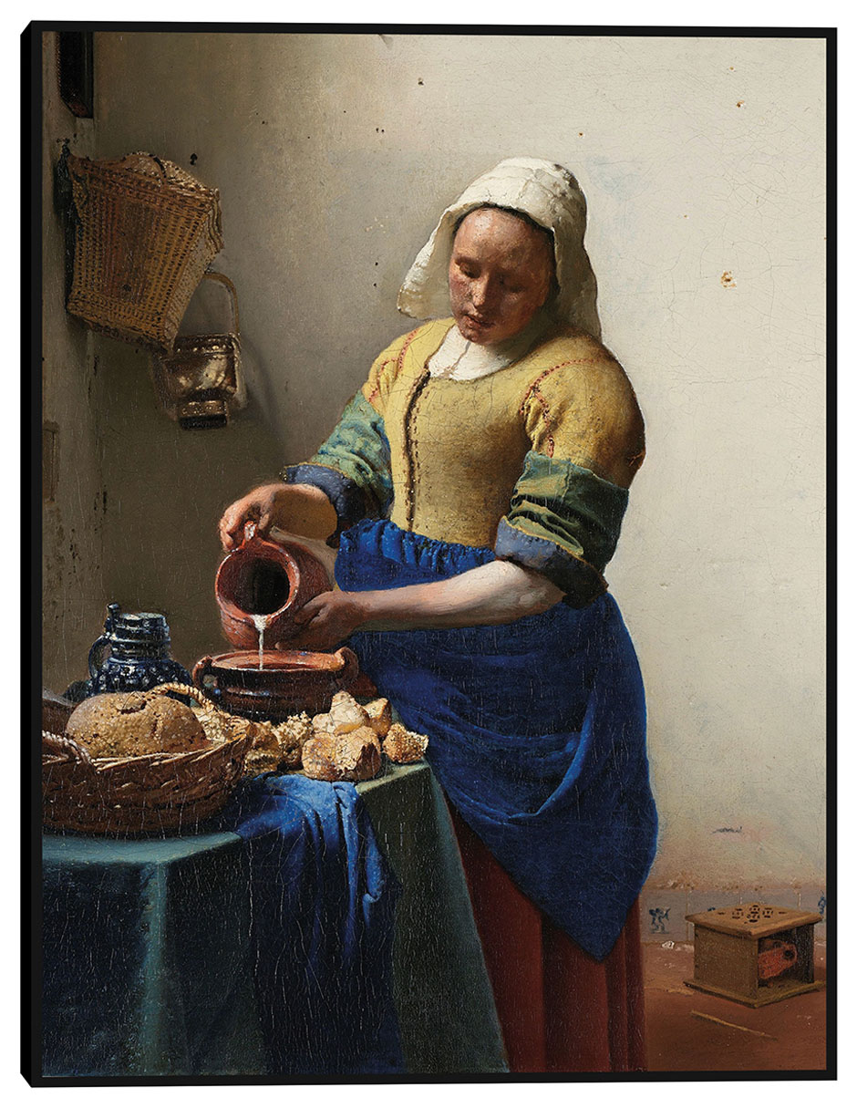 Cuadro decorativo La Lechera (C. 1660) técnica mixta Gente Cuadro decorativo La Lechera (C. 1660) técnica mixta Gente