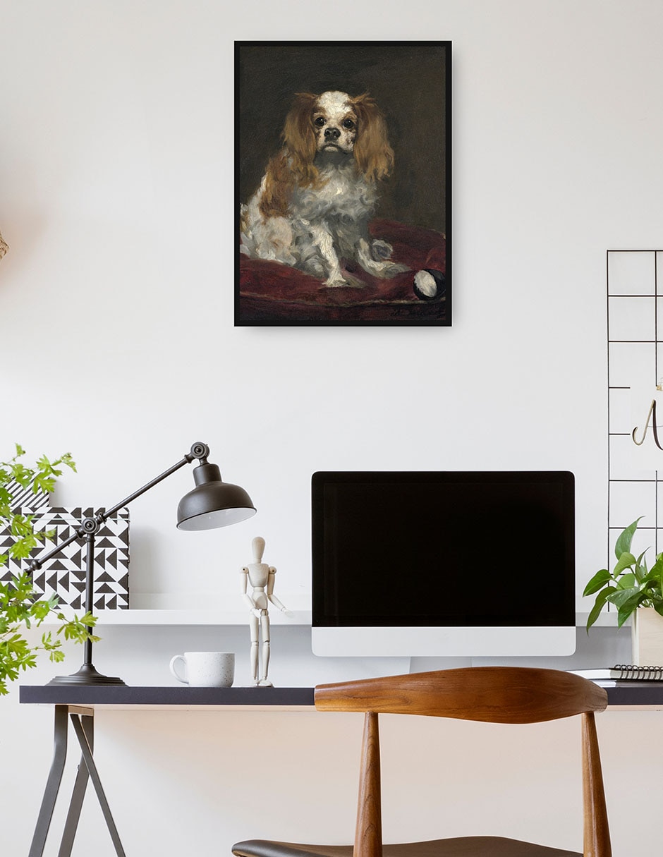 Cuadro decorativo Un rey Charles Spaniel (c. 1866) técnica mixta Animales Domésticos 4