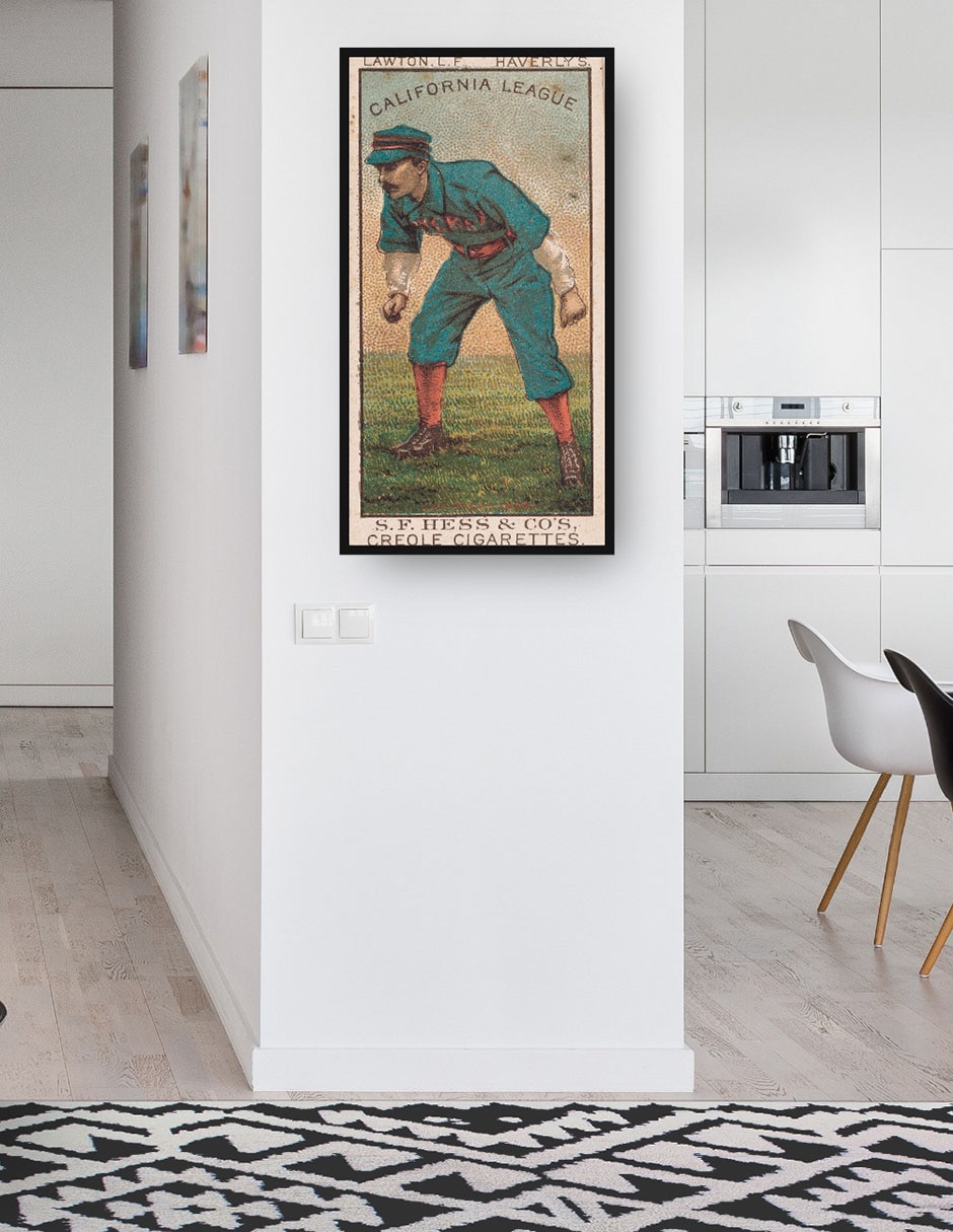 Cuadro decorativo técnica mixta Base Ball 4