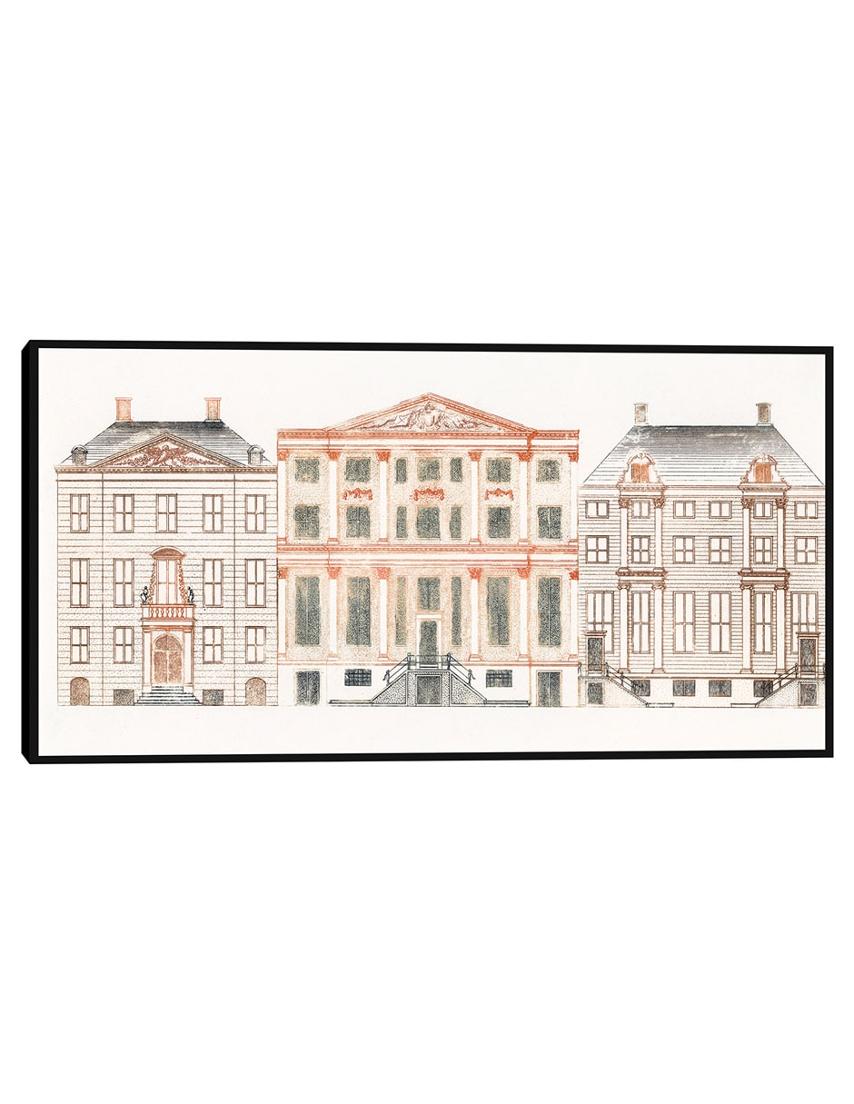 Cuadro decorativo Casas del canal de Amsterdam en el Herengracht técnica mixta Arquitectura Cuadro decorativo Casas del canal de Amsterdam en el Herengracht técnica mixta Arquitectura