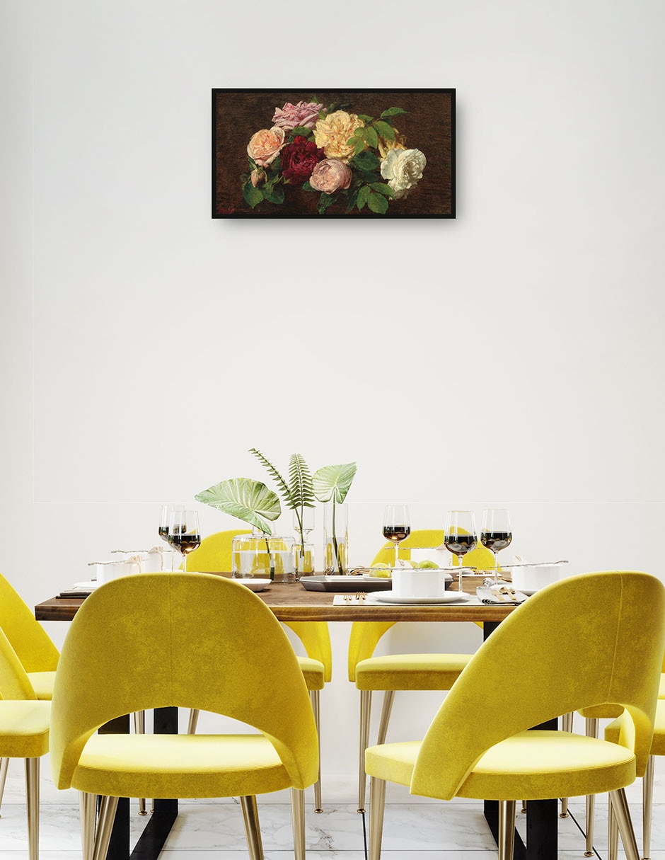 Cuadro decorativo Rosas de Niza sobre una mesa, 1882 técnica mixta Ramos 4