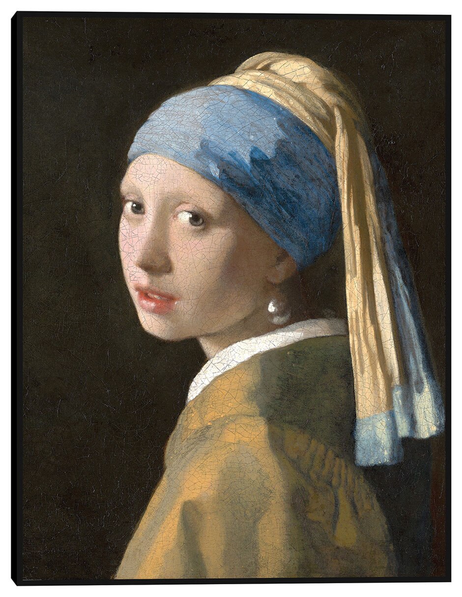 Cuadro decorativo La muchacha del pendiente de perla (c. 1665) técnica mixta Gente Cuadro decorativo La muchacha del pendiente de perla (c. 1665) técnica mixta Gente