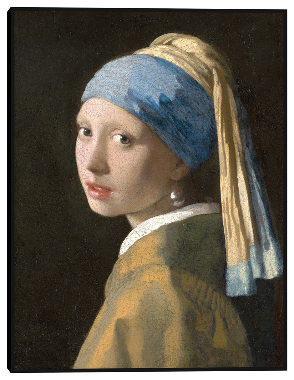 Cuadro decorativo La muchacha del pendiente de perla (c. 1665) técnica mixta Gente Cuadro decorativo La muchacha del pendiente de perla (c. 1665) técnica mixta Gente