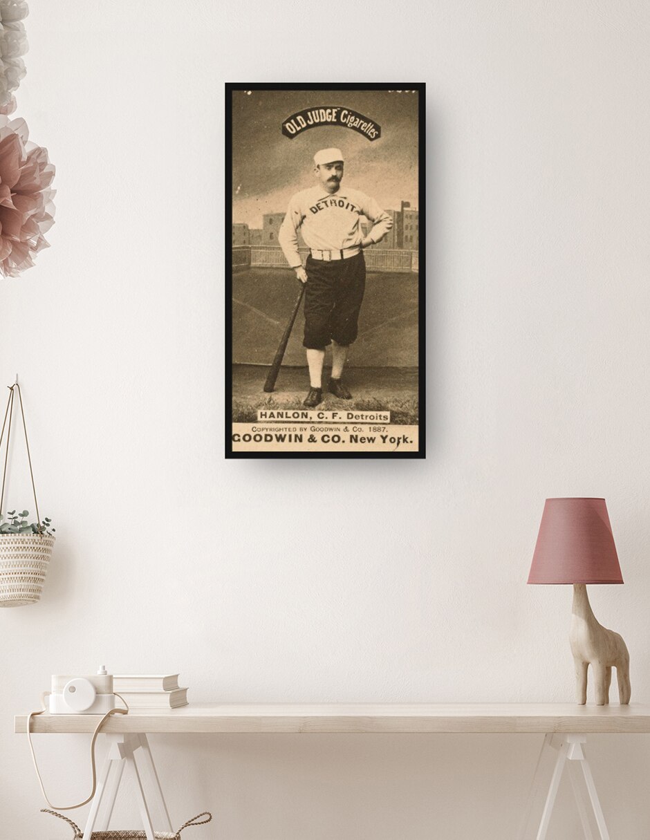 Cuadro decorativo Ned Hanlon, Detroit Wolverines, Retrato De Tarjeta De Béisbol técnica mixta Base Ball 2