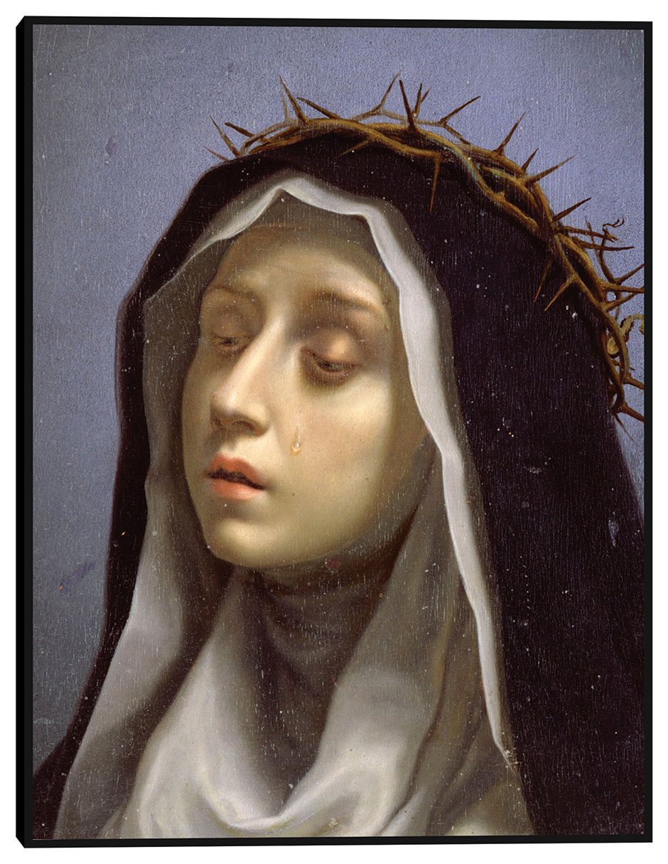 Cuadro decorativo Santa Catalina De Siena técnica mixta Figuras Celestiales