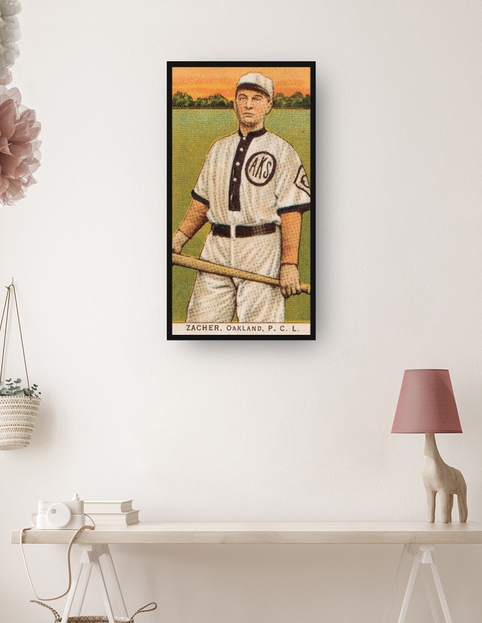 Cuadro decorativo Zacher, Equipo De Oakland, Retrato De Tarjeta De Béisbol técnica mixta Base Ball 2